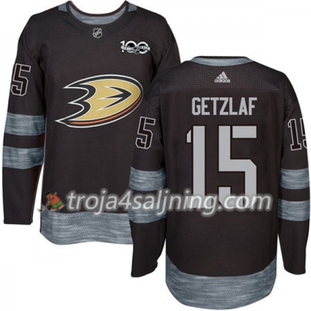 Anaheim Ducks tröja Ryan Getzlaf 15 1917-2017 100th Anniversary Adidas Svart Authentic - NHL Tröjor Herr